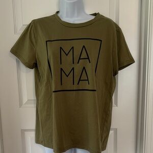 Olive Green MAMA Graphic Tee